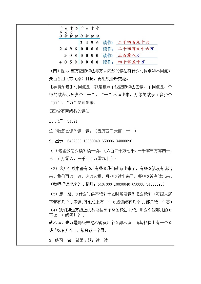 人教版数学四上1.2《亿以内数的读法》课件+教学设计02