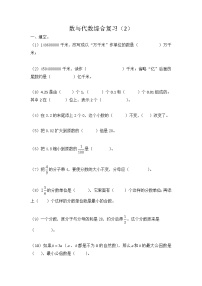 小学数学人教版六年级下册数与代数综合复习试题（无答案）