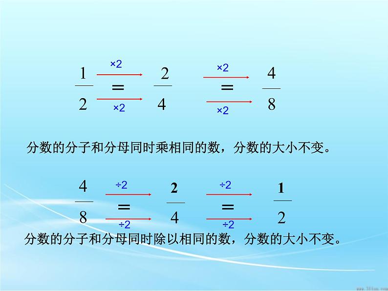 小学数学西师大版五年级下 2.3分数的基本性质 课件06