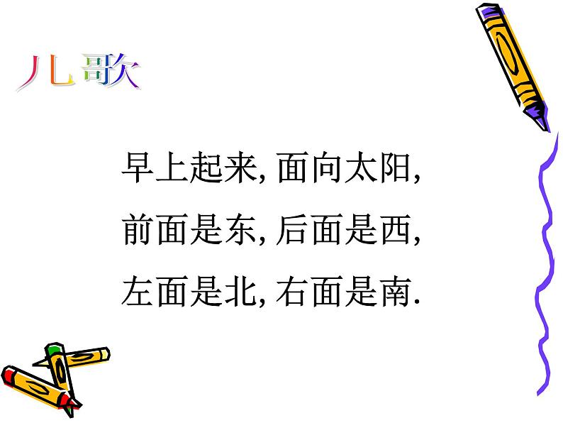 小学数学冀教版三年级下 3.1认识东、南、西、北 课件第6页