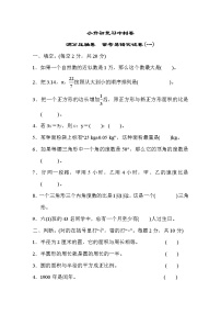 冀教版数学小升初复习冲刺卷满分压轴卷常考易错突破卷(一)(含答案)