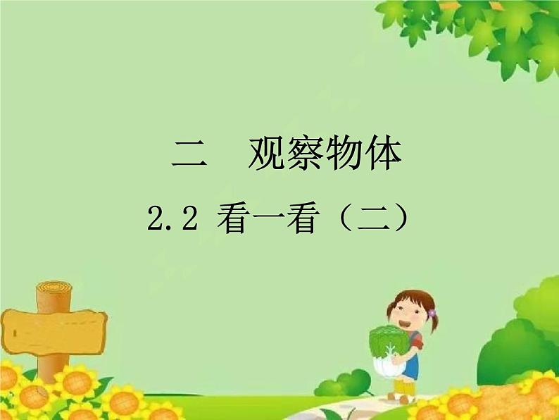 北师大版数学一年级下册 2.2 看一看（二） 课件01