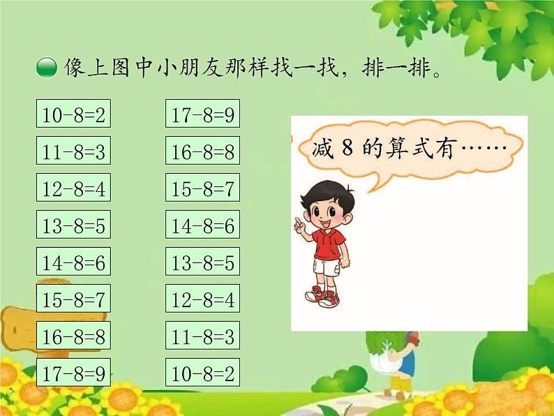 北师大版数学一年级下册 1.7 做个减法表 课件第7页