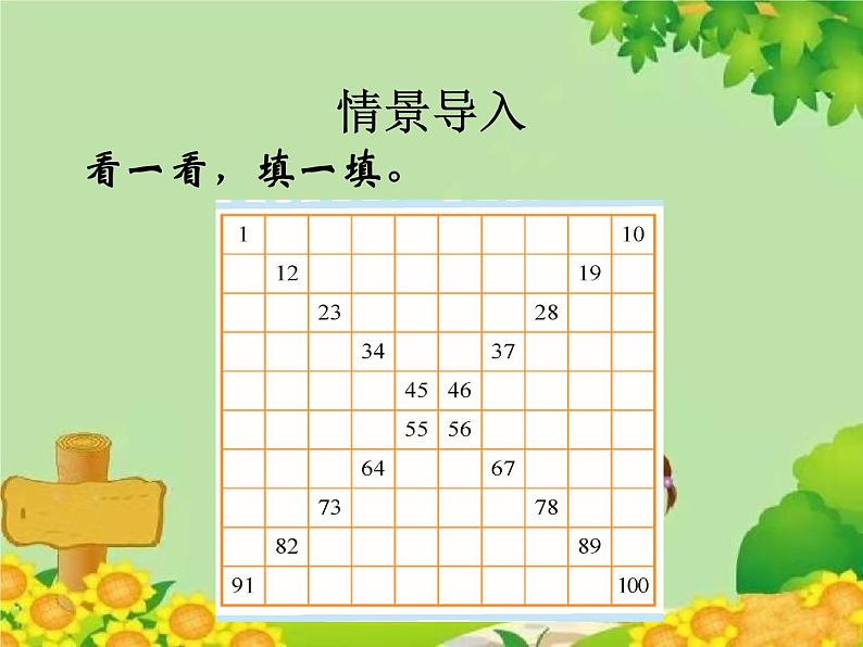 北师大版数学一年级下册 3.6 做个百数表 课件02