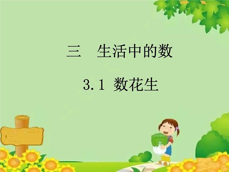 北师大版数学一年级下册 3.1 数花生 课件01