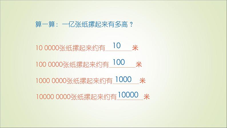 苏教版小学数学四下 4.4一亿有多大 课件04