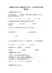 小学数学苏教版六年级下册六 正比例和反比例随堂练习题