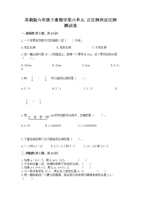 苏教版六年级下册六 正比例和反比例巩固练习