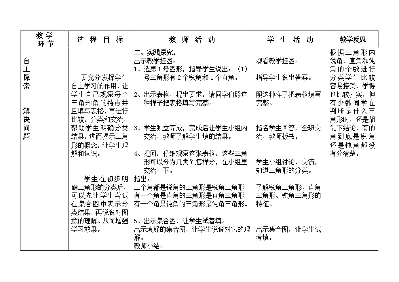 四年级下册数学教案-4.2  三角形的分类 ︳西师大版第2页