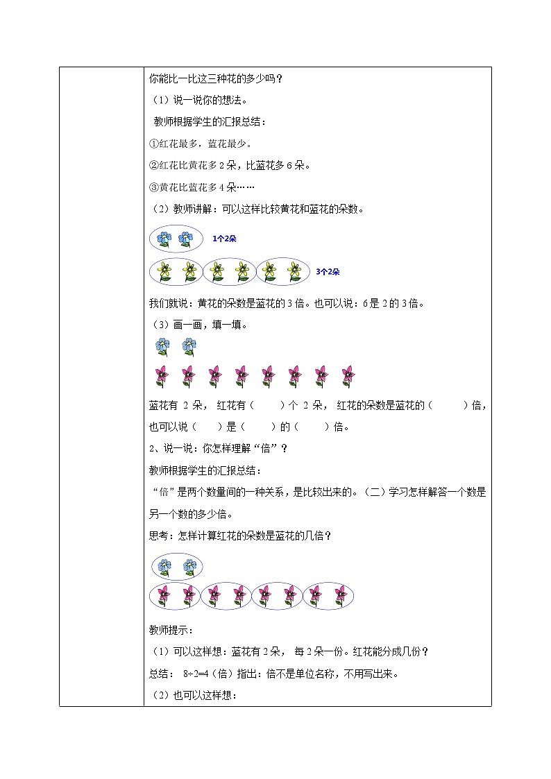 苏教版数学三上1.2《倍的认识》课件+教案02