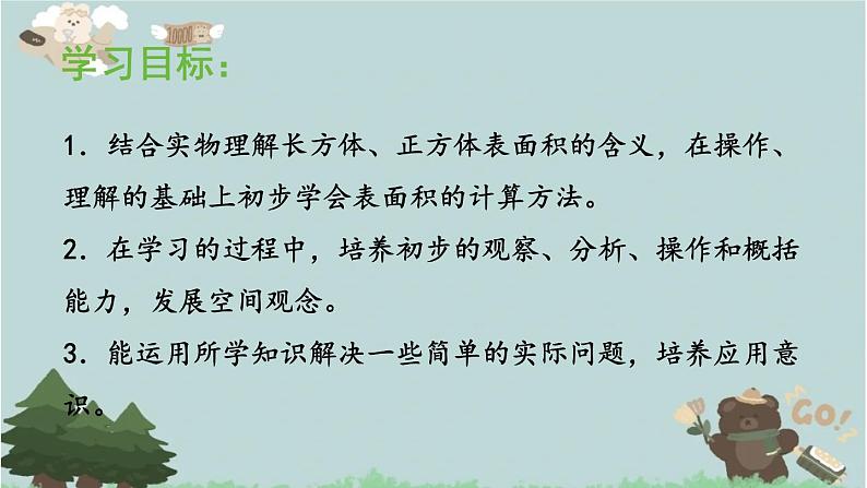 2021-2022学年青岛版数学五年级下册 七 包装盒 长方体和正方体 信息窗二（长方体和正方体的表面积）课件第2页