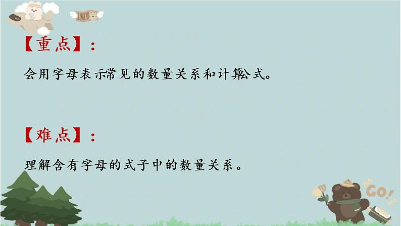 2021-2022学年青岛版数学四年级下册 二 节能减排 用字母表示数 信息窗二（用字母表示数量关系、公式、定律） 课件03