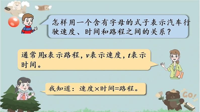 2021-2022学年青岛版数学四年级下册 二 节能减排 用字母表示数 信息窗二（用字母表示数量关系、公式、定律） 课件05