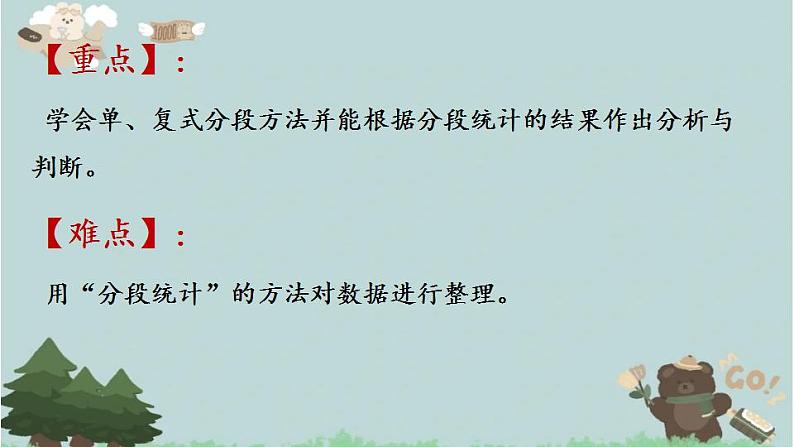 2021-2022学年青岛版数学四年级下册 八 我锻炼我健康 平均数 信息窗二（分段统计图） 课件03