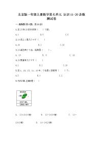 北京版一年级上册七 认识11～20各数当堂检测题