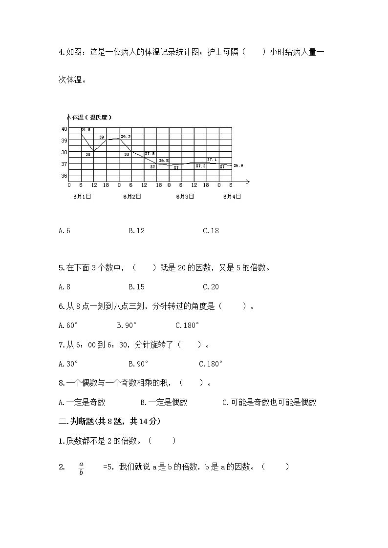小学五年级下册人教版数学期末测试卷及答案（真题汇编） (3)第2页