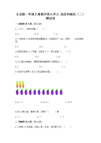 小学数学北京版一年级上册九 加法和减法（二）测试题