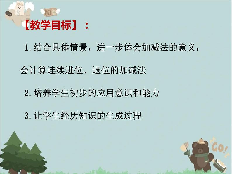 2021-2022学年青岛版数学二年级下册 六 田园小卫士 万以内的加减法（二） 信息窗一（连续进位、退位的三位数加减三位数笔算） 课件（重复）02