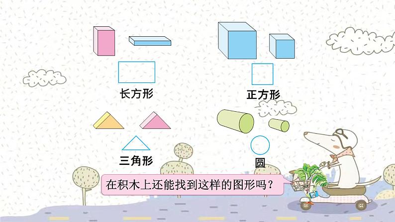 苏教版数学一年级下 2 认识图形（二）-认识长方形、正方形、三角形和圆 课件第4页