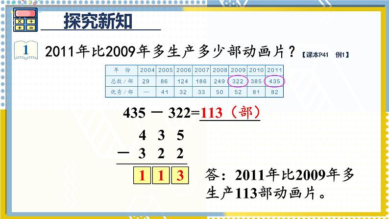 人教版三年级上册第四单元——减法 第1课时 三位数减三位数（1）课件PPT第6页