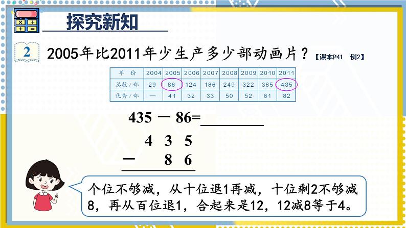 人教版三年级上册第四单元——减法 第1课时 三位数减三位数（1）课件PPT第8页