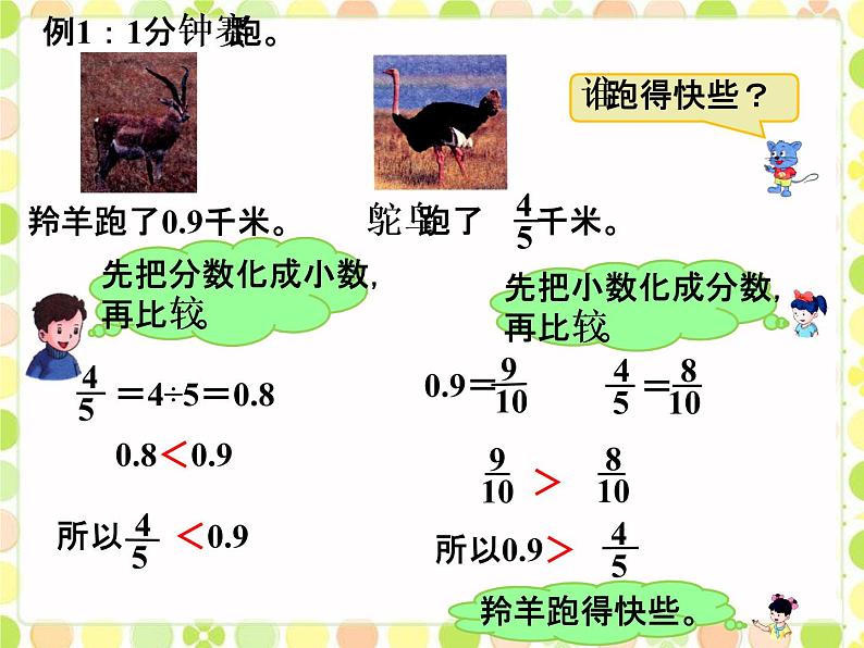 小学数学冀教版五年级下 2.3分数和小数的互化 课件第3页