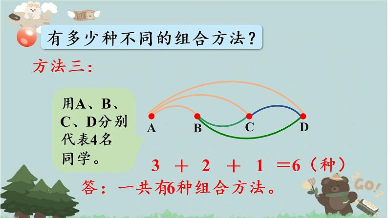 2021-2022学年青岛版数学五年级下册 智慧广场 简单的组合 课件第7页