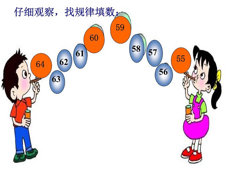 2021-2022学年青岛版数学一年级下册 回顾整理 总复习 课件06