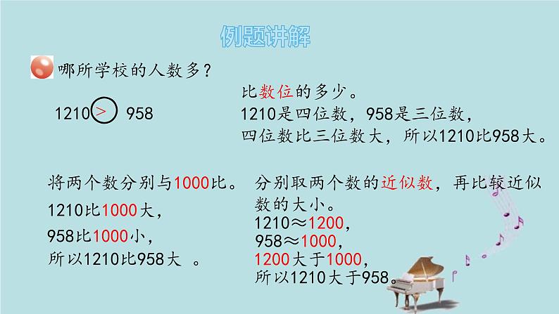 2021-2022学年青岛版数学二年级下册 二 游览北京 万以内数的认识 信息窗三（近似数、万以内数的大小比较） 课件第6页