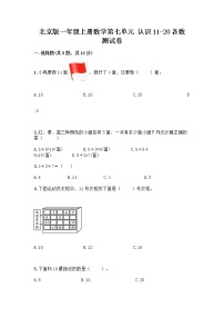 小学数学北京版一年级上册七 认识11～20各数同步测试题