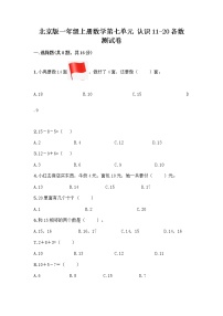 小学数学北京版一年级上册七 认识11～20各数课时训练