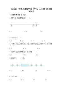 北京版一年级上册七 认识11～20各数综合训练题