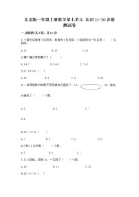 小学数学北京版一年级上册七 认识11～20各数同步训练题