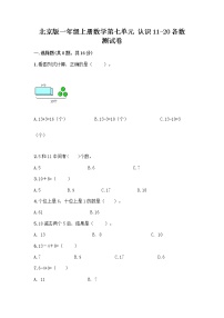 小学数学北京版一年级上册七 认识11～20各数课后复习题