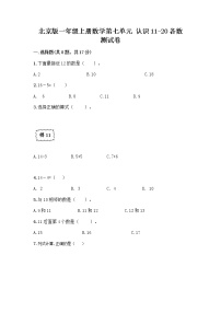 2020-2021学年七 认识11～20各数课堂检测