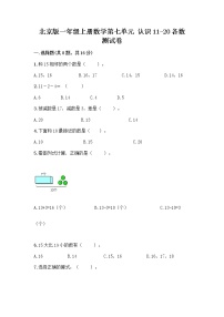 北京版一年级上册七 认识11～20各数课堂检测