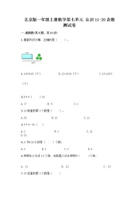 小学数学北京版一年级上册七 认识11～20各数习题