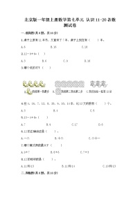 小学北京版七 认识11～20各数同步测试题