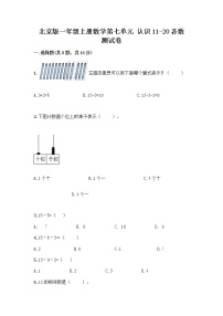 小学数学北京版一年级上册七 认识11～20各数同步达标检测题