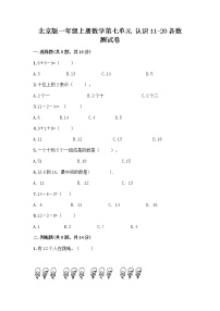 小学数学北京版一年级上册七 认识11～20各数一课一练