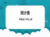 蘇教版數(shù)學四上4.1《統(tǒng)計表》課件+教案