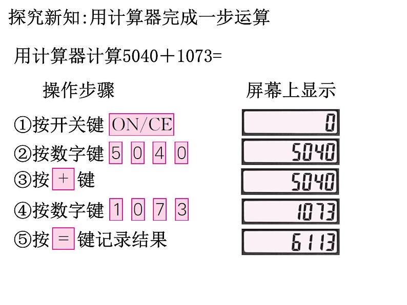 四年级数学下册课件-4.1认识计算器及其计算方法257-苏教版(共21张ppt)第6页