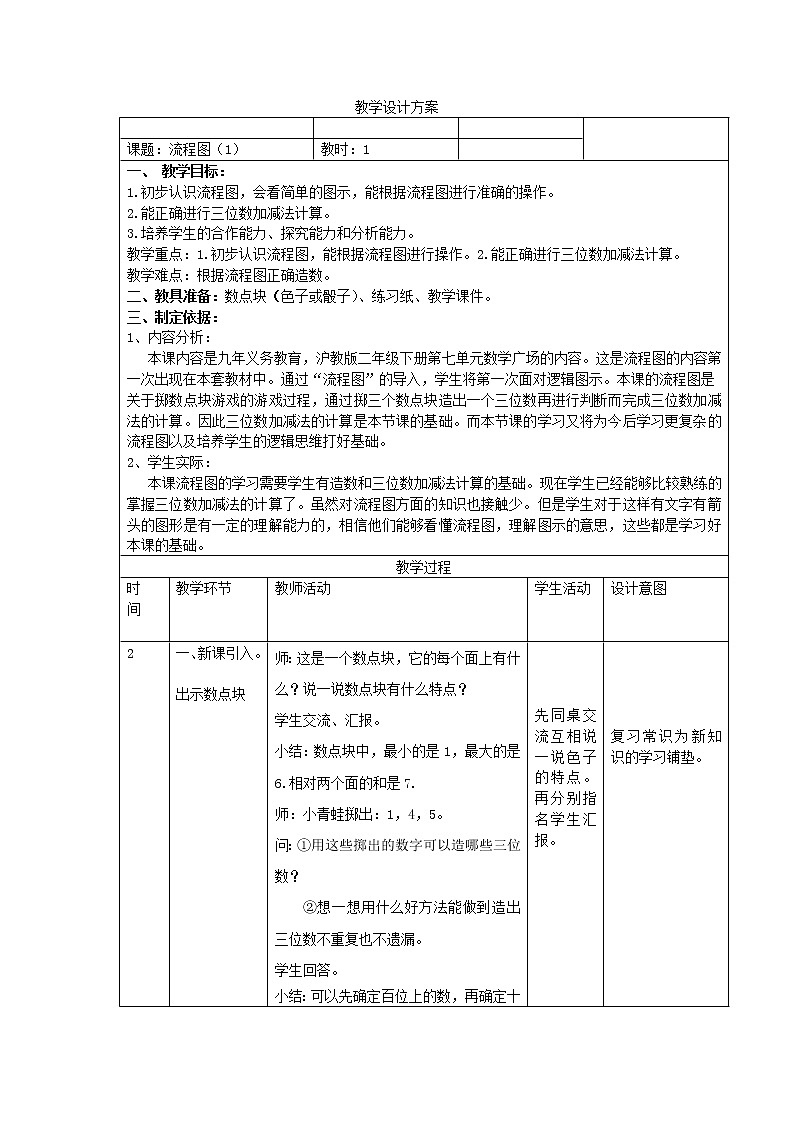 二年级下册数学教案-7.7  数学广场-流程图  ▏沪教版  (7)01
