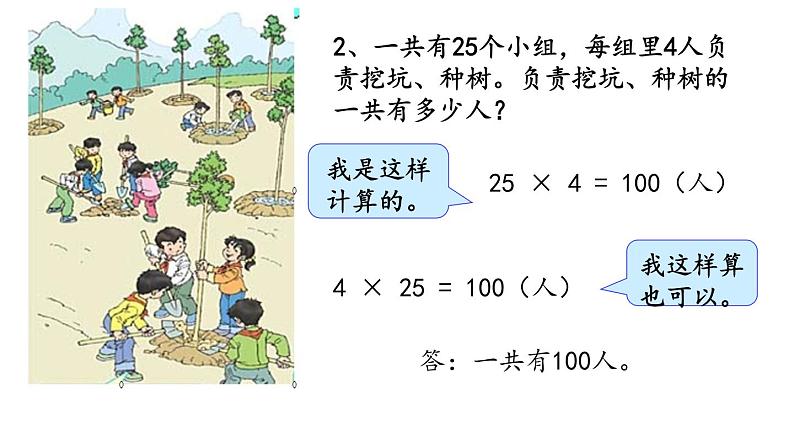 四年级数学下册课件-6乘法交换律和结合律及有关的简便计算463-苏教版第5页