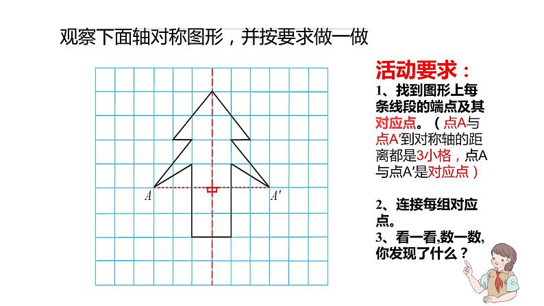 四年级数学下册课件-7.1 画轴对称图形的另一半20-人教版(共11张ppt)第5页