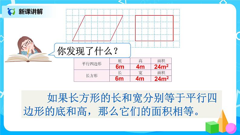 人教版五年级上册6.1《平行四边形的面积》课件+教案07
