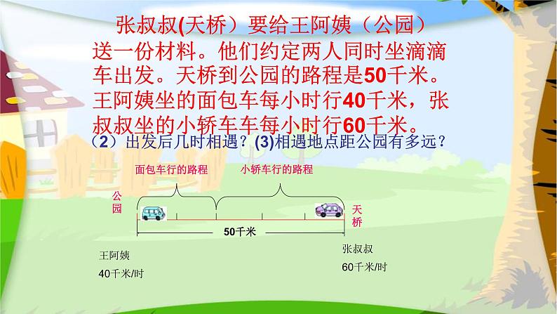 五年级数学下册课件-7.2 相遇问题（6）-北师大版第5页