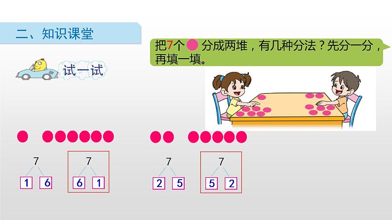 苏教版一年级上册数学第七单元课件,6,7的分与合第8页