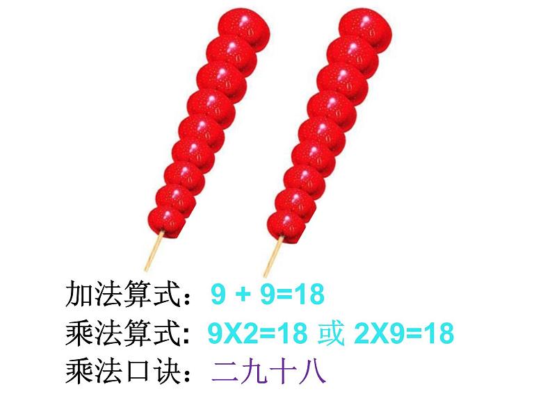 二年级上册数学7.2 9的乘法口诀冀教版PPT课件06