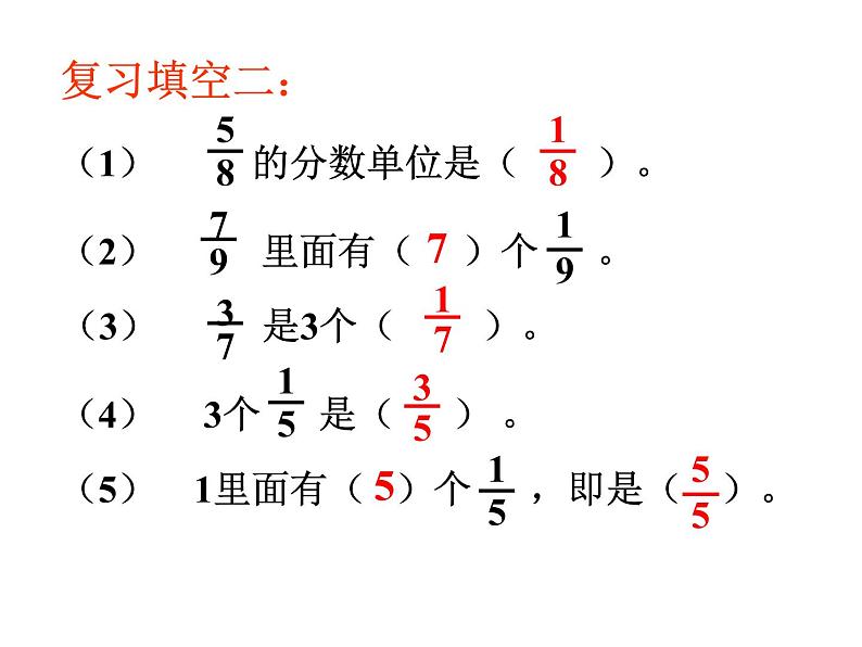 五年级数学下册课件-6.1  同分母分数加法  人教版（共17张PPT）第2页